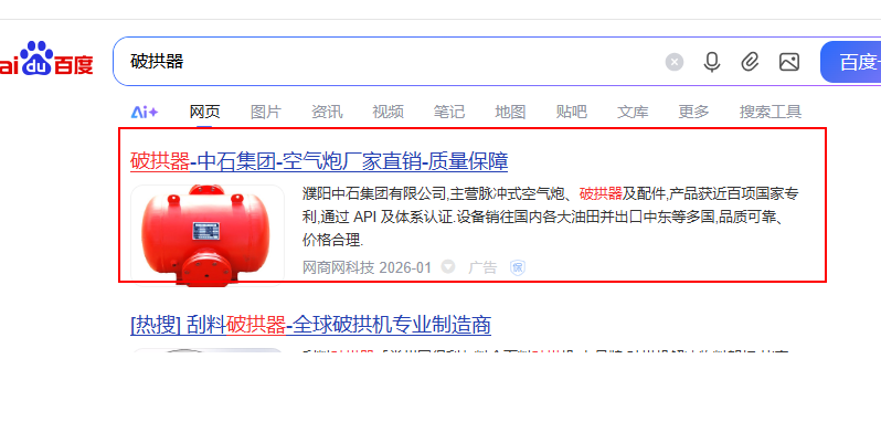 百度首页包年推广最新案例
